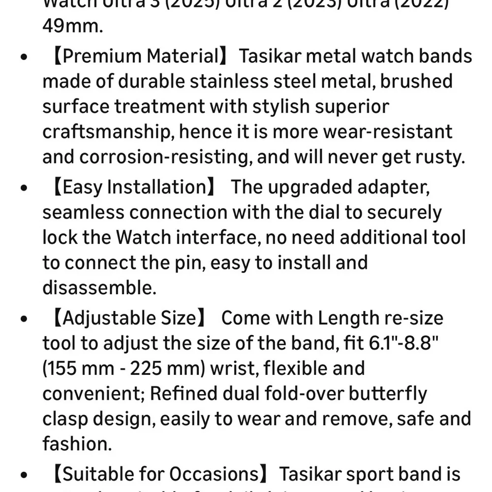 Gold Smartwatch Band J227